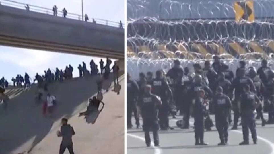 Αμερικανοί συνοριοφύλακες συγκρούονται με παράνομους μετανάστες – Προσπάθησαν να περάσουν τον φράχτη – Εκλεισε ο μεθοριακός σταθμός (βίντεο)